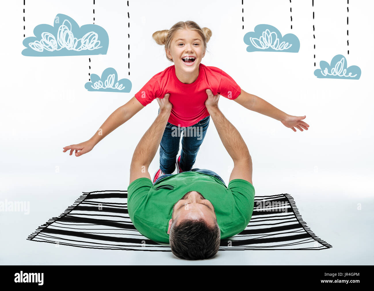 father and daughter having fun together Stock Photo - Alamy
