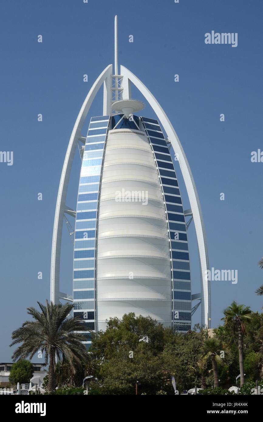 BURJ AL ARAB LUXURY HOTEL, DUBAI Stock Photo
