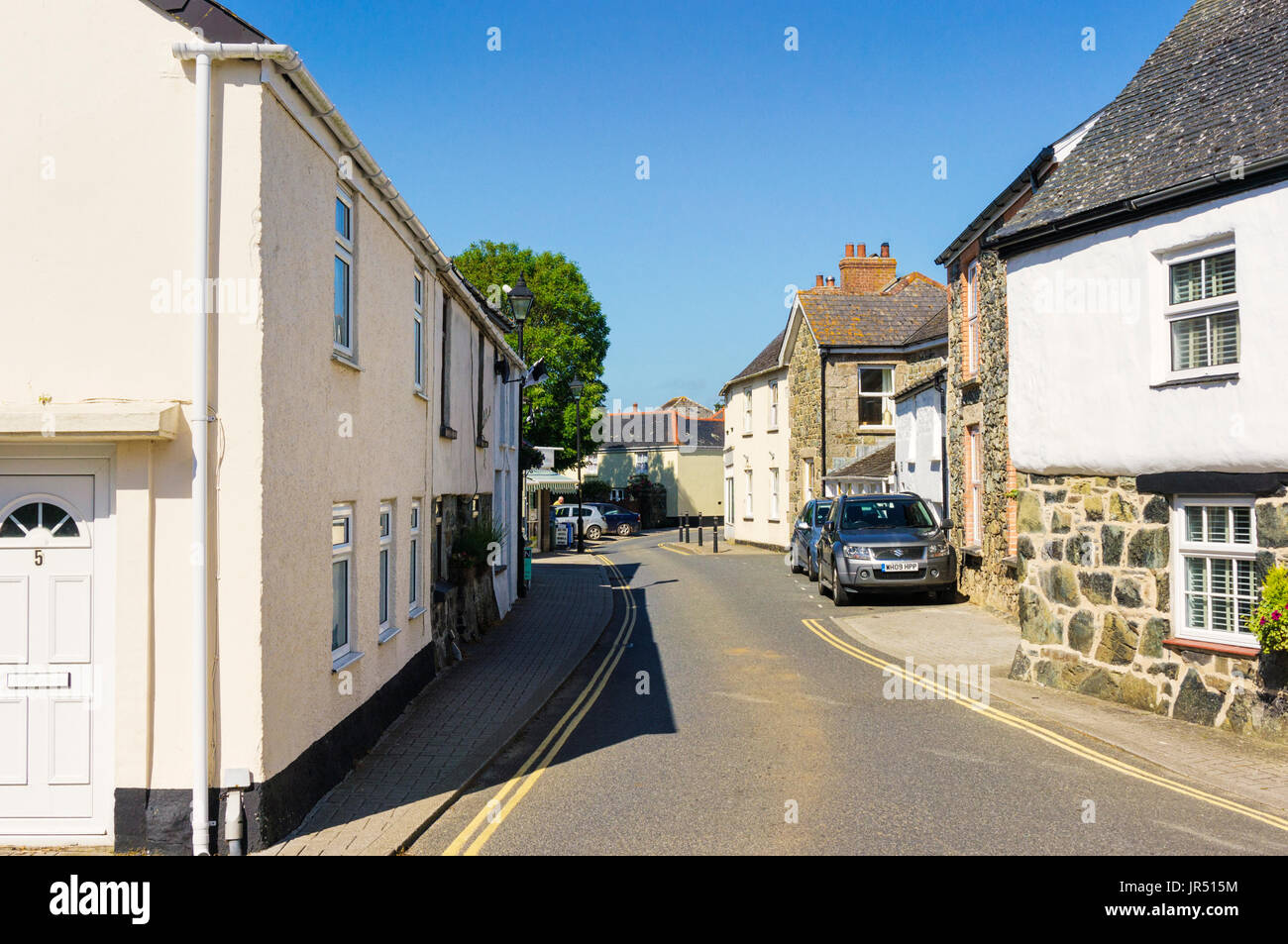 Mullion village, Cornwall, UK Stock Photo