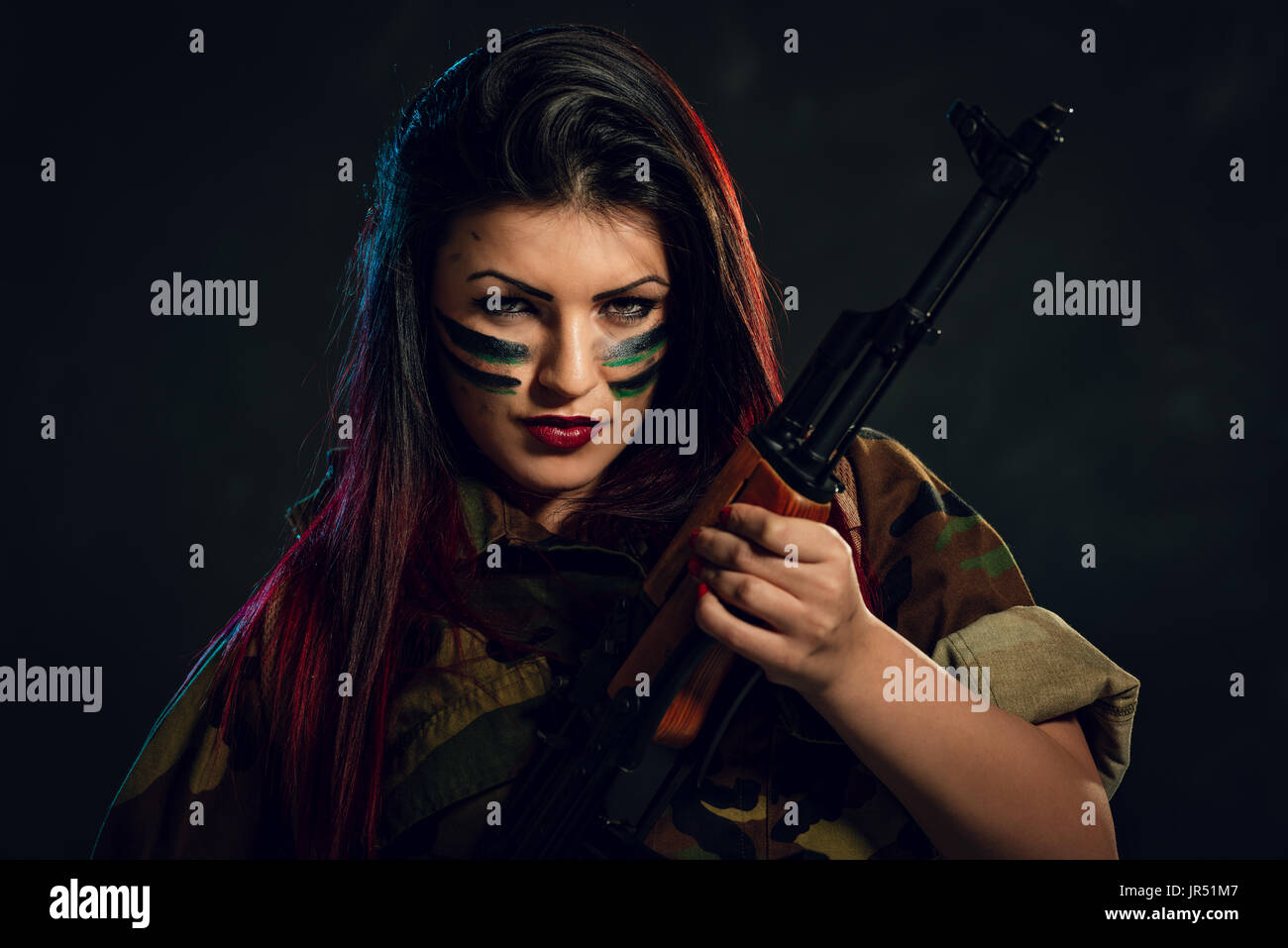 Soldier face paint hi-res stock photography and images - Alamy