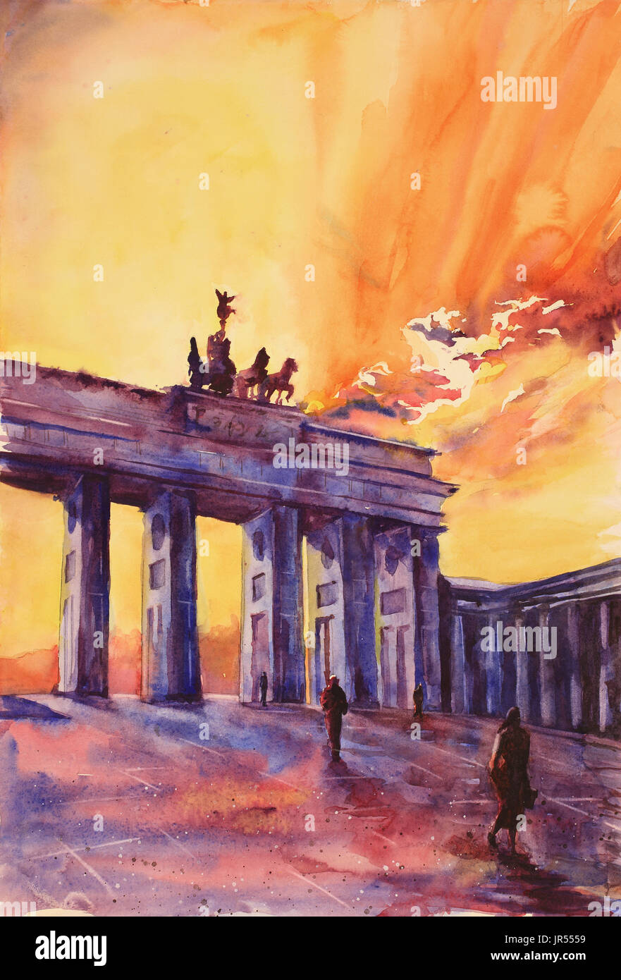Painting of brandenburg gate hi-res stock photography and images - Alamy
