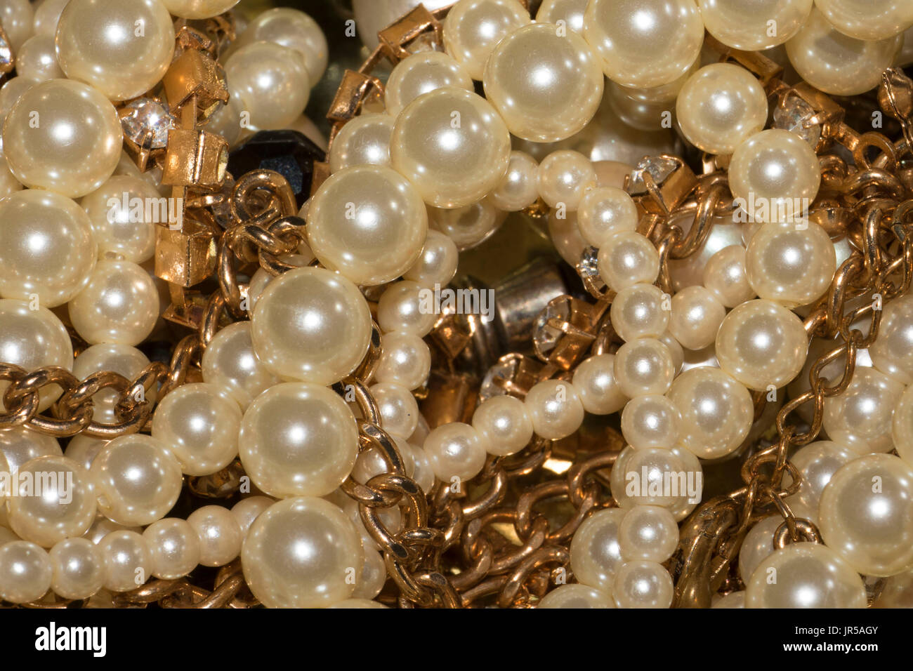 Costume pearl necklace Stock Photo Alamy