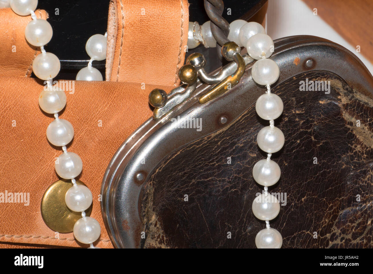 Costume pearl necklace Stock Photo Alamy