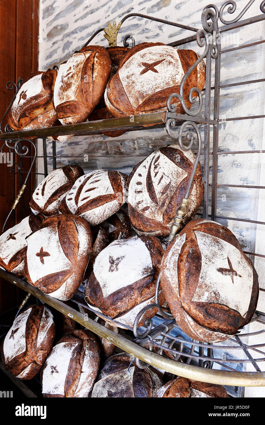 French rustic bread, Nozay, France Stock Photo - Alamy