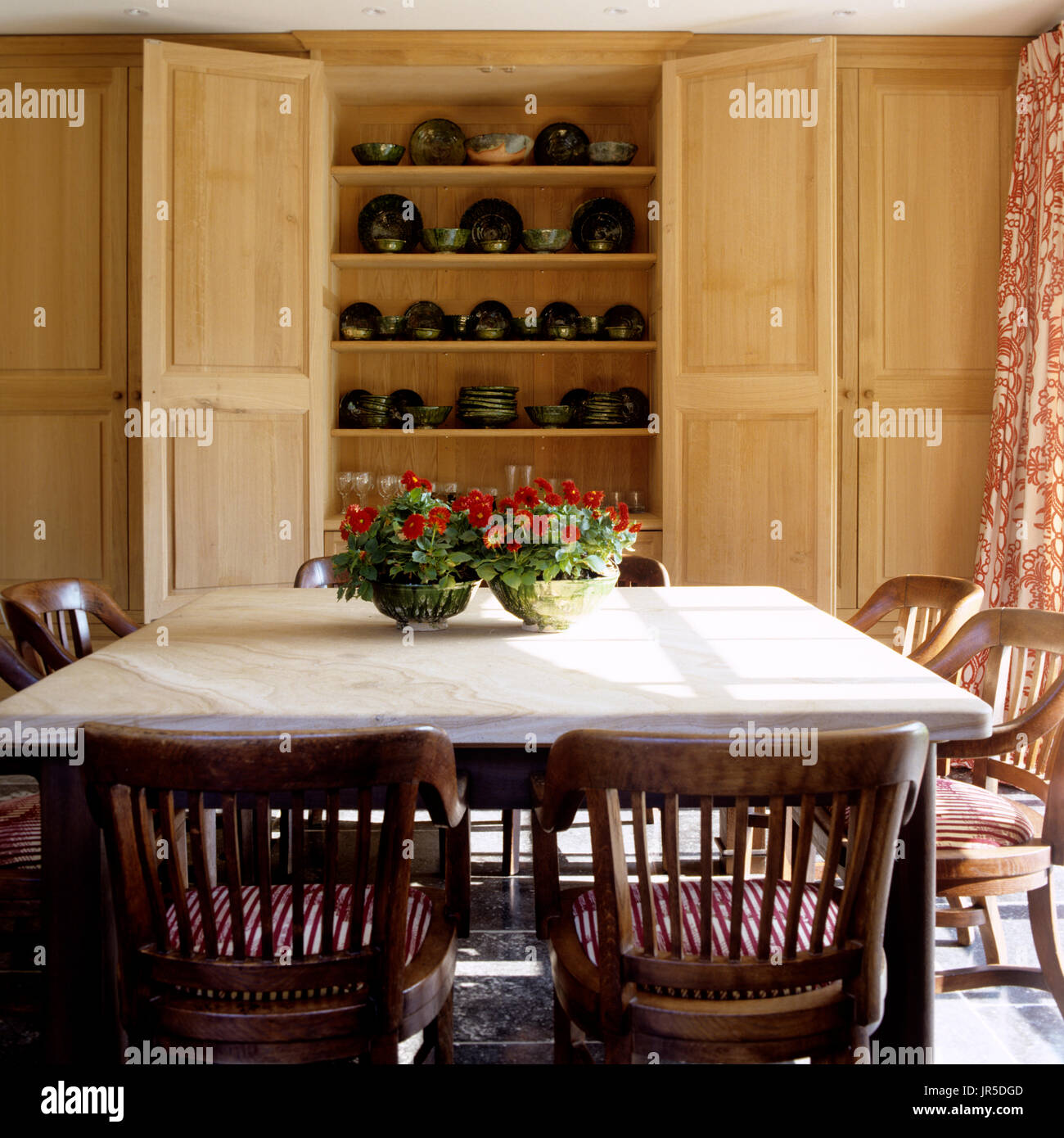 Rustic style dining room Stock Photo Alamy