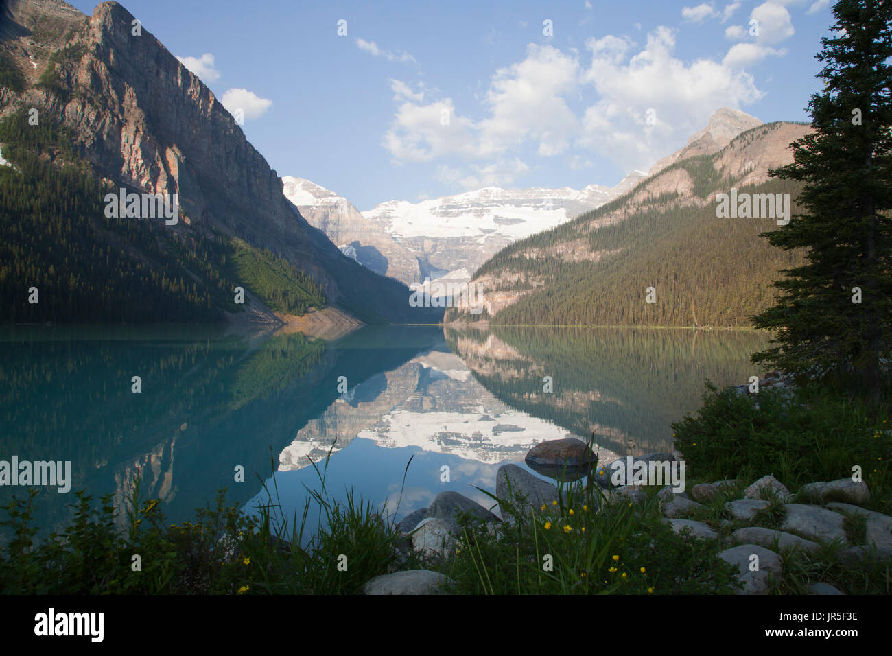 Beautiful landscape of famous Lake Louise in Alberta, Canada Stock ...