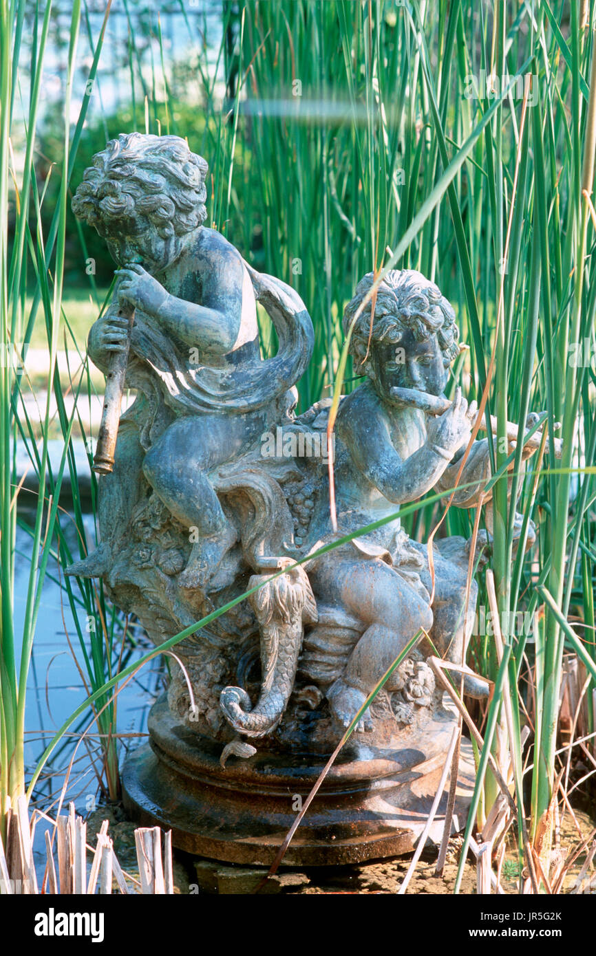 Sculpture in garden Stock Photo