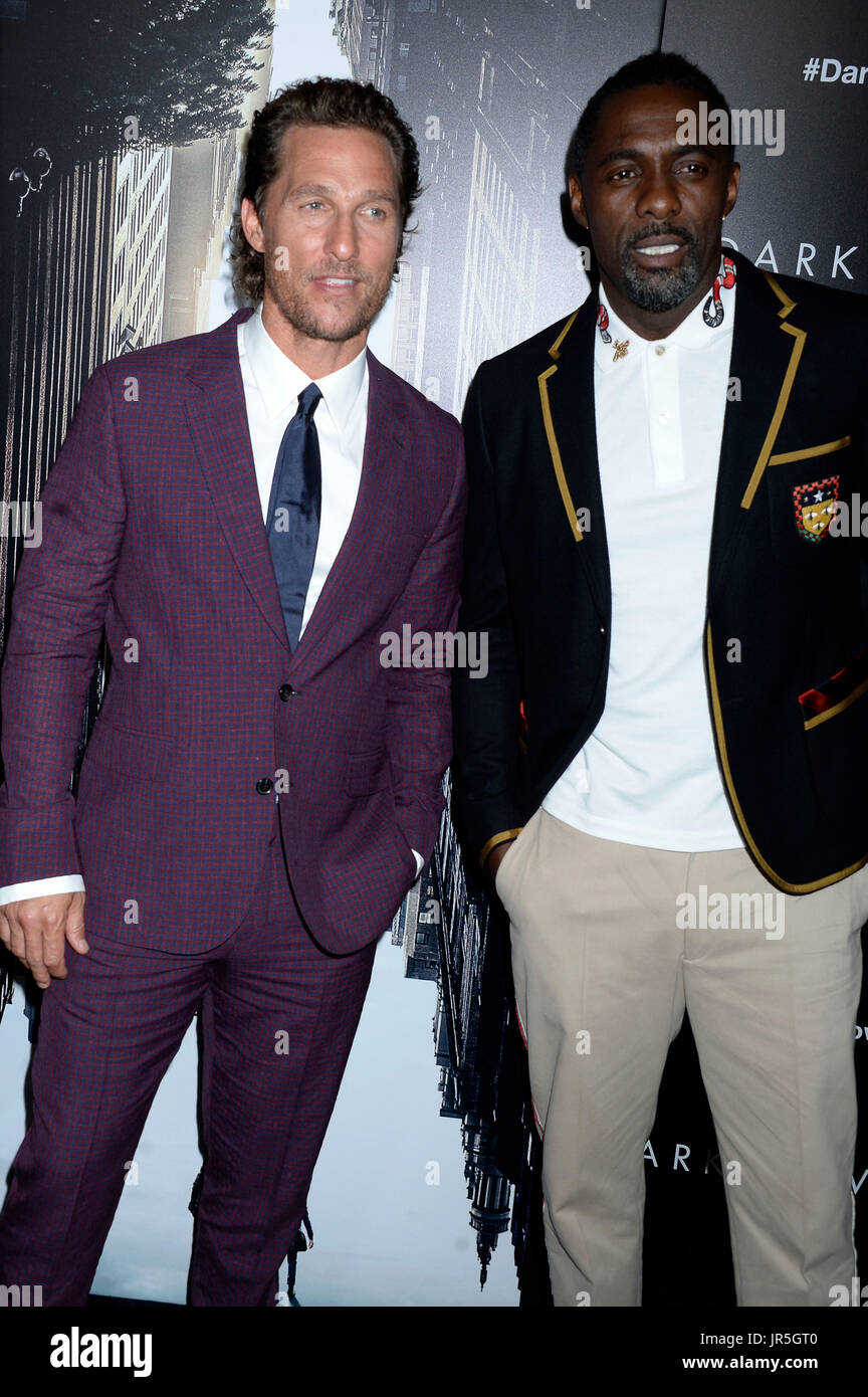 Matthew McConaughey and Idris Elba attend 'The Dark Tower' New York