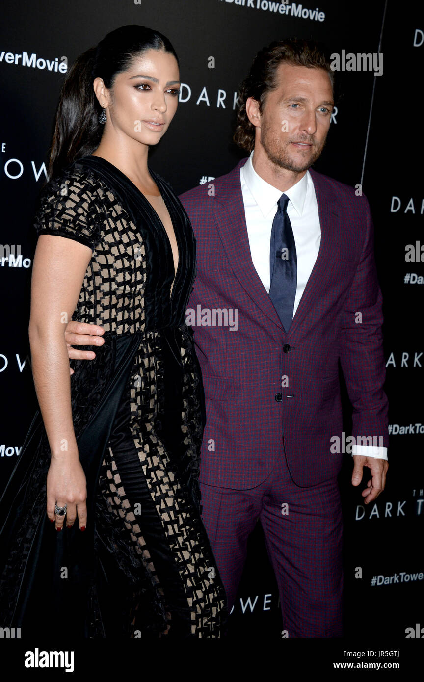 Camila Alves and her husband Matthew McConaughey attend 'The Dark Tower