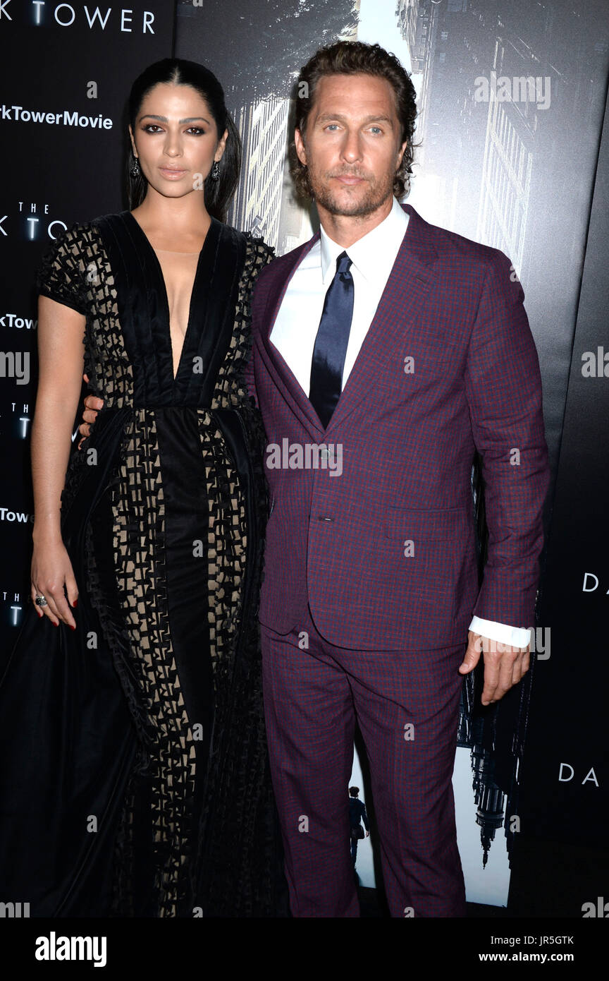 Camila Alves and her husband Matthew McConaughey attend 'The Dark Tower