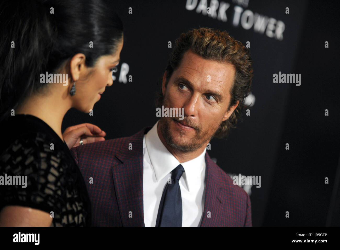 Camila Alves and her husband Matthew McConaughey attend 'The Dark Tower
