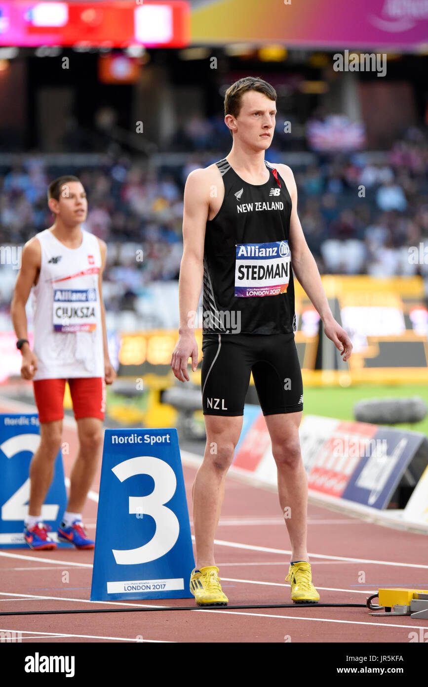 William Stedman competing in the T36 400m final at the World Para