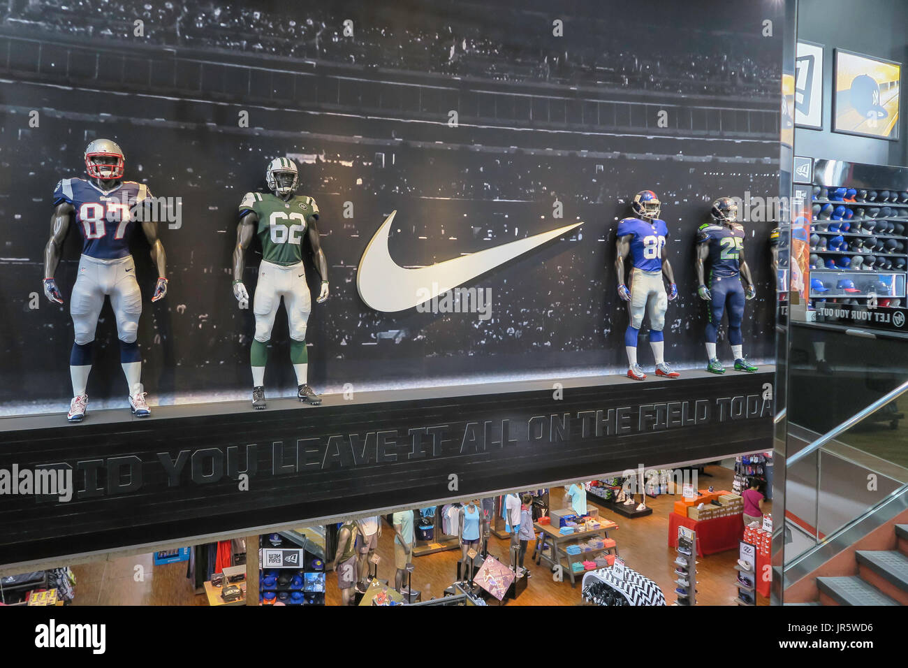 Branded Clothing Display, Modell's Sporting Goods Store Interior, NYC Stock  Photo - Alamy