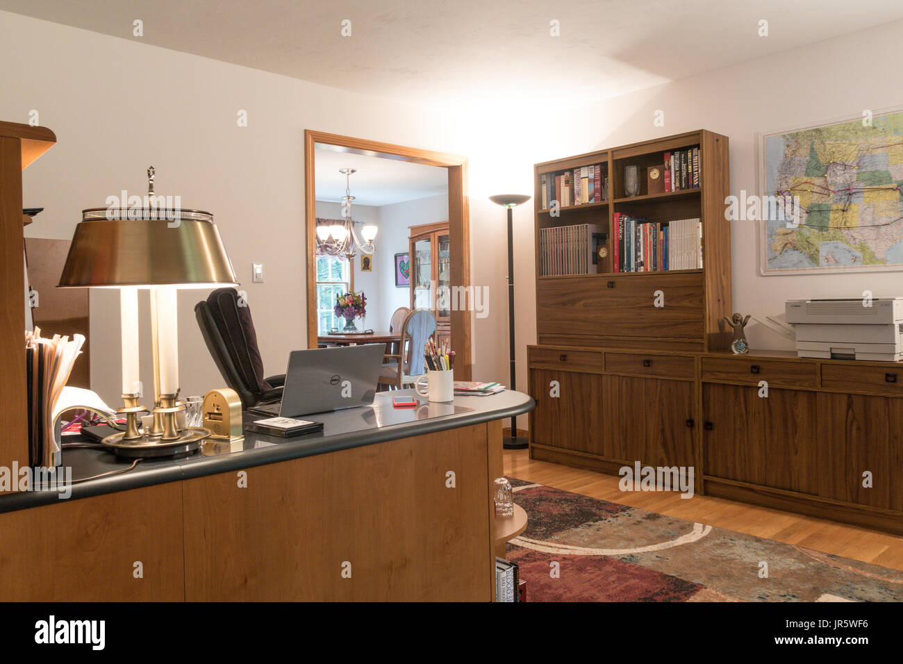 Upscale Residential Home Office, USA Stock Photo Alamy