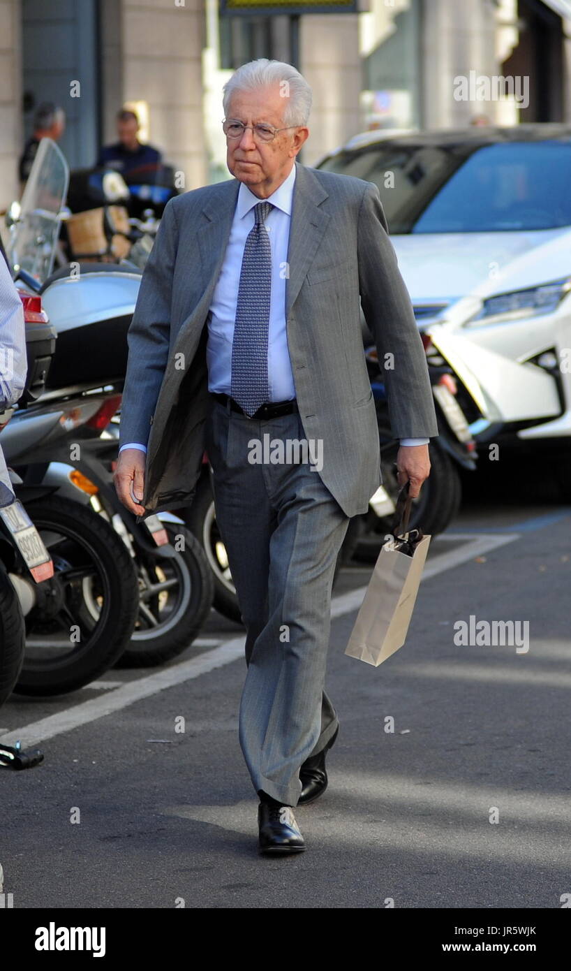 Mario Monti Shops At Jewellery Store Via Della Spiga In Milan For A Stock Photo Alamy
