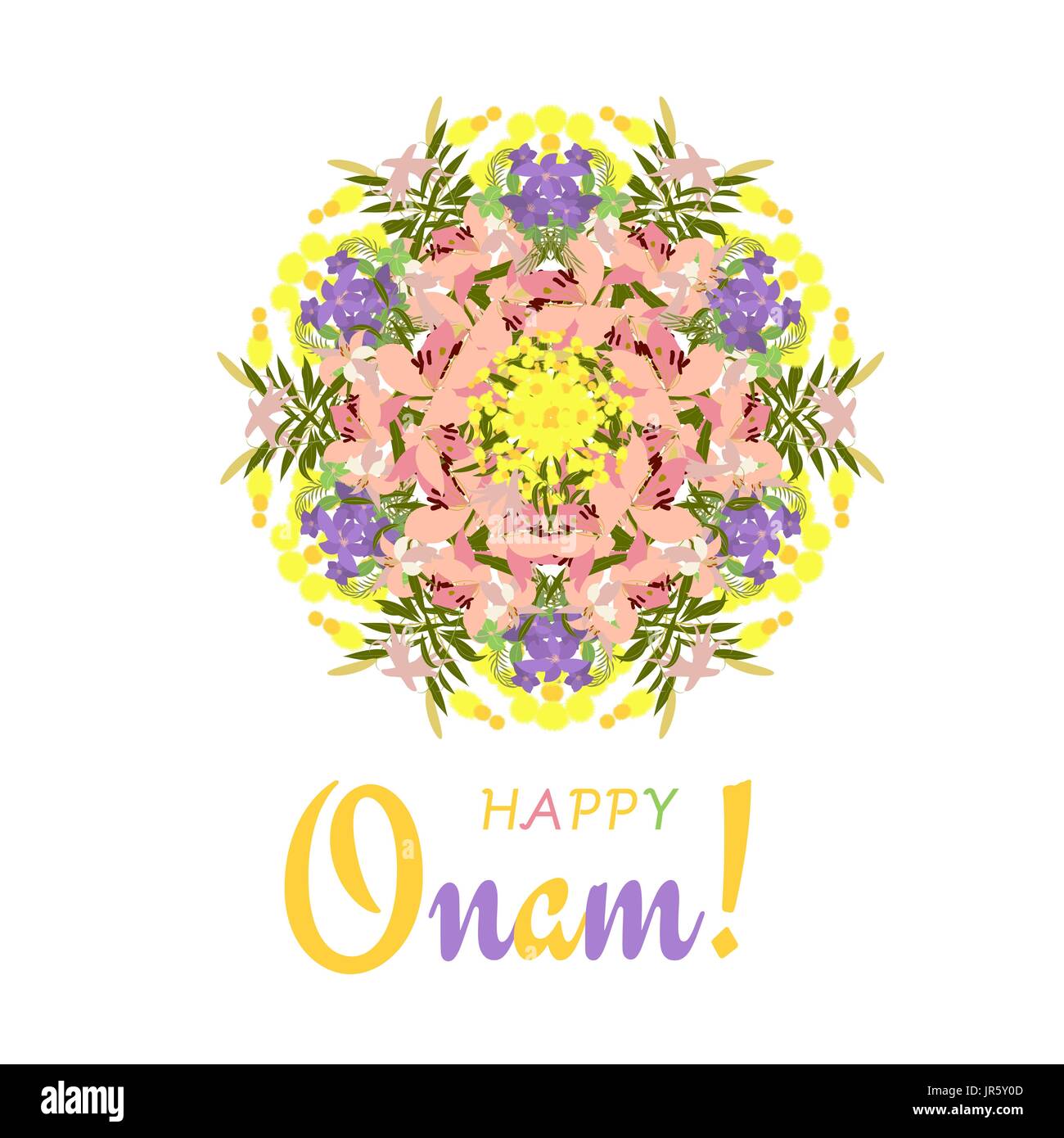 Holiday greetings illustration of Onam background showing culture of  Kerala. Vector illustration for you. Modern fashion trend design Stock  Vector Image & Art - Alamy