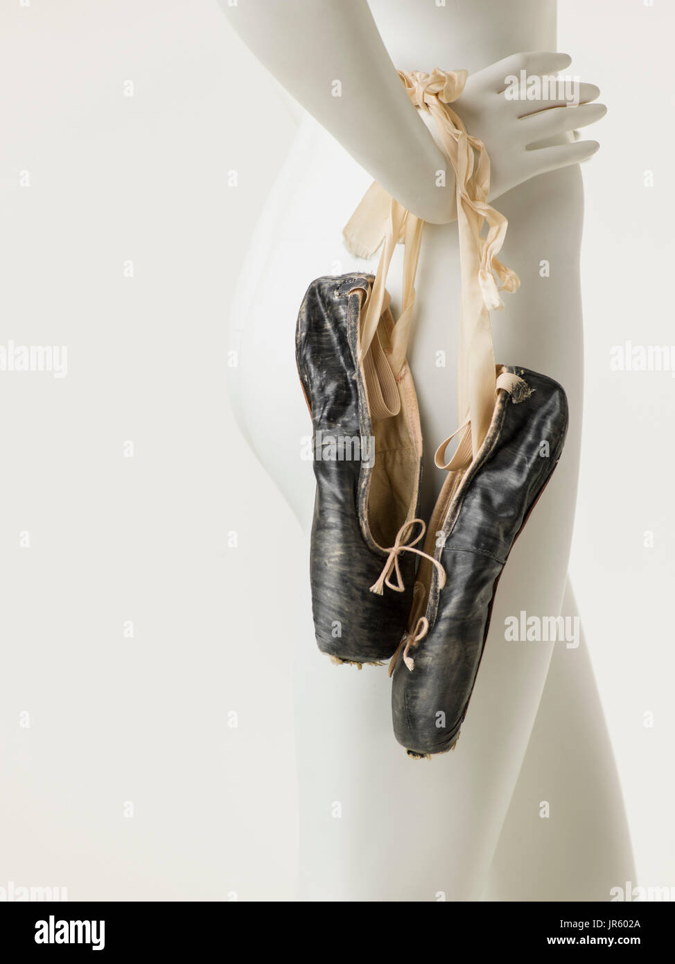 Black Pointe Shoes Stock Photo