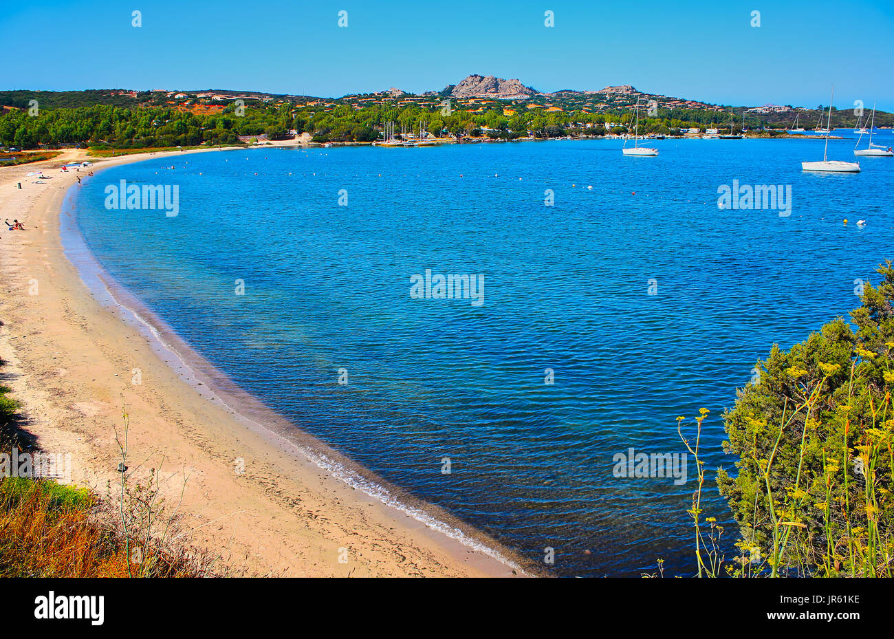 Golfo delle Saline beach in the commune of Palau, Sardinia, Italy Stock