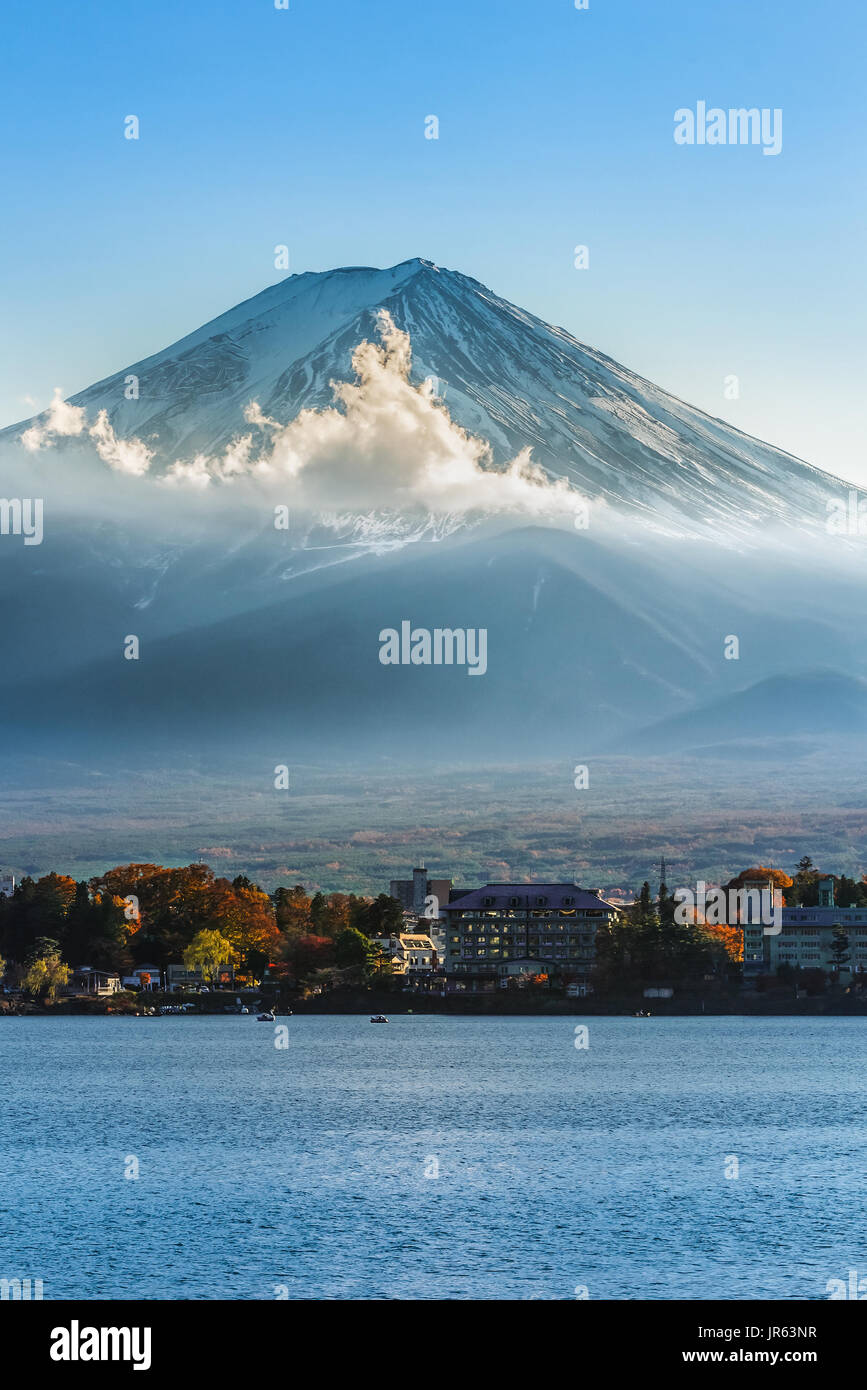 Mt. Fuji at Kawaguchiko lake Stock Photo