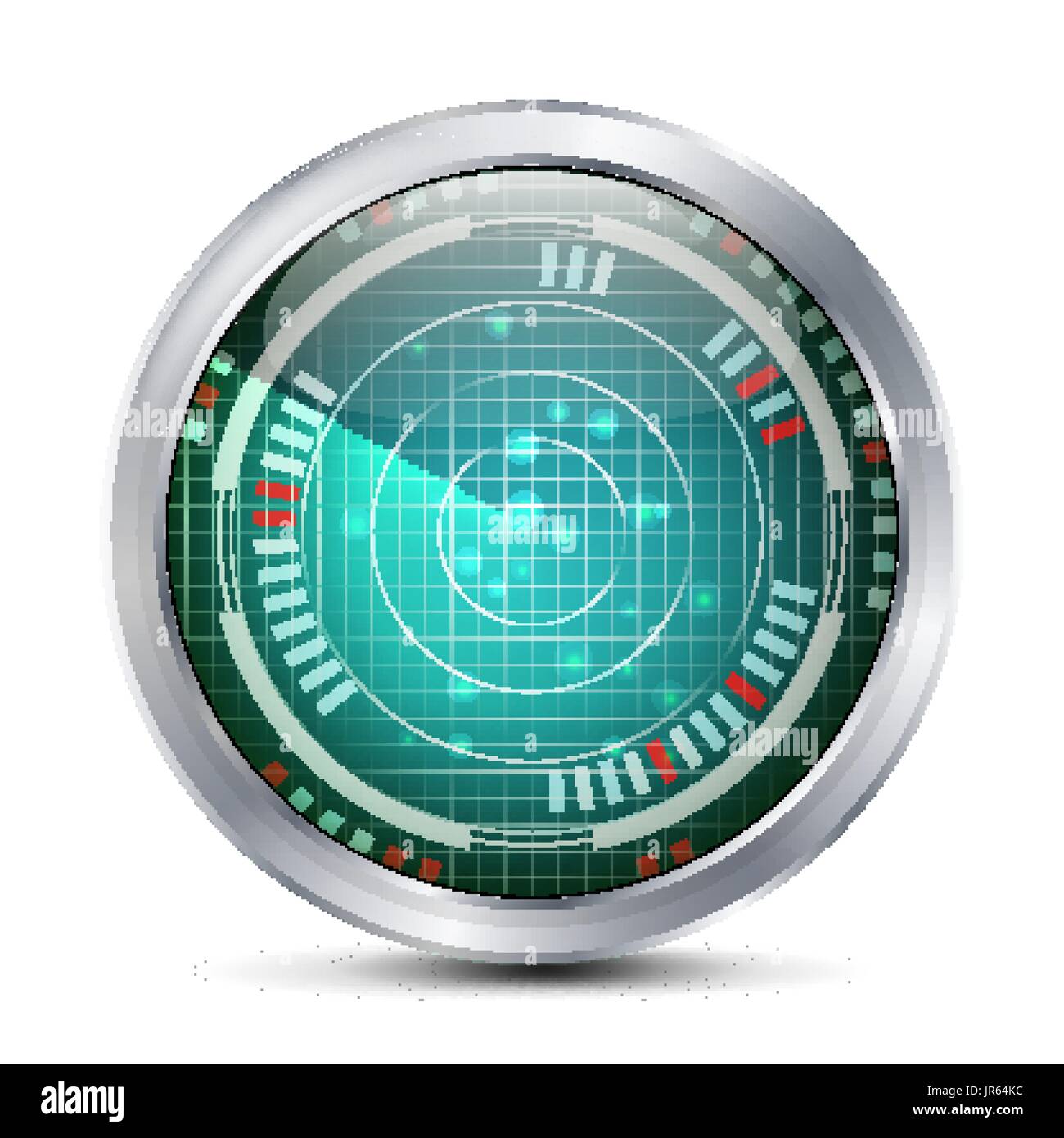 Military Radar Screen Vector. Targets On Military Background Stock ...