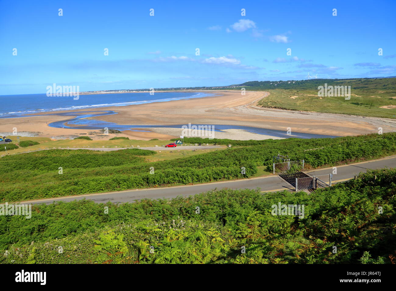 The shoreline at Ogmore by sea, showingthe vast expanse of sands across to Newton and the river The shoreline at Ogmore by sea, showingthe vast expanse of sands across to Newton and the river