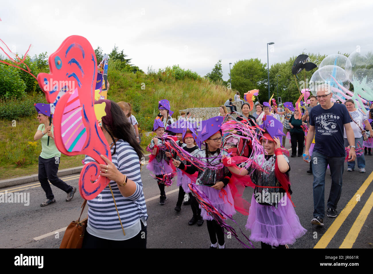 Under the sea carnival at Telford town centre Stock Photo Alamy