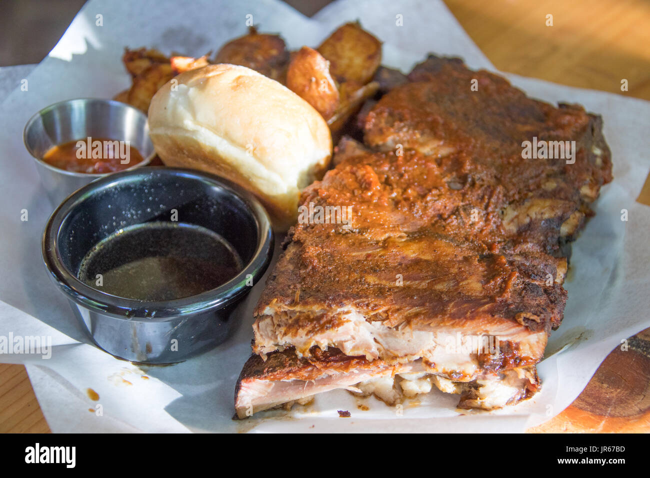 Hunter Gather Restaurant in Whistler, BC, Canada Stock Photo