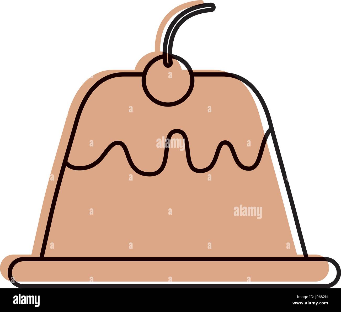 sweet pudding isolated icon Stock Vector Image & Art - Alamy