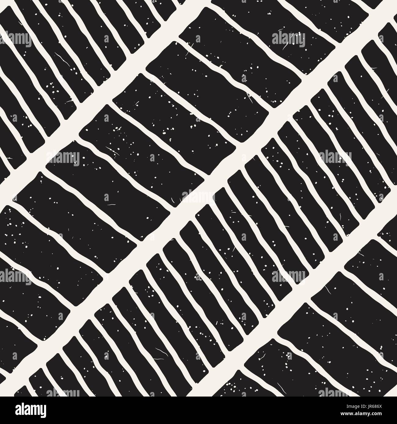 Seamless pattern with hand drawn brush strokes. Ink doodle grunge ...