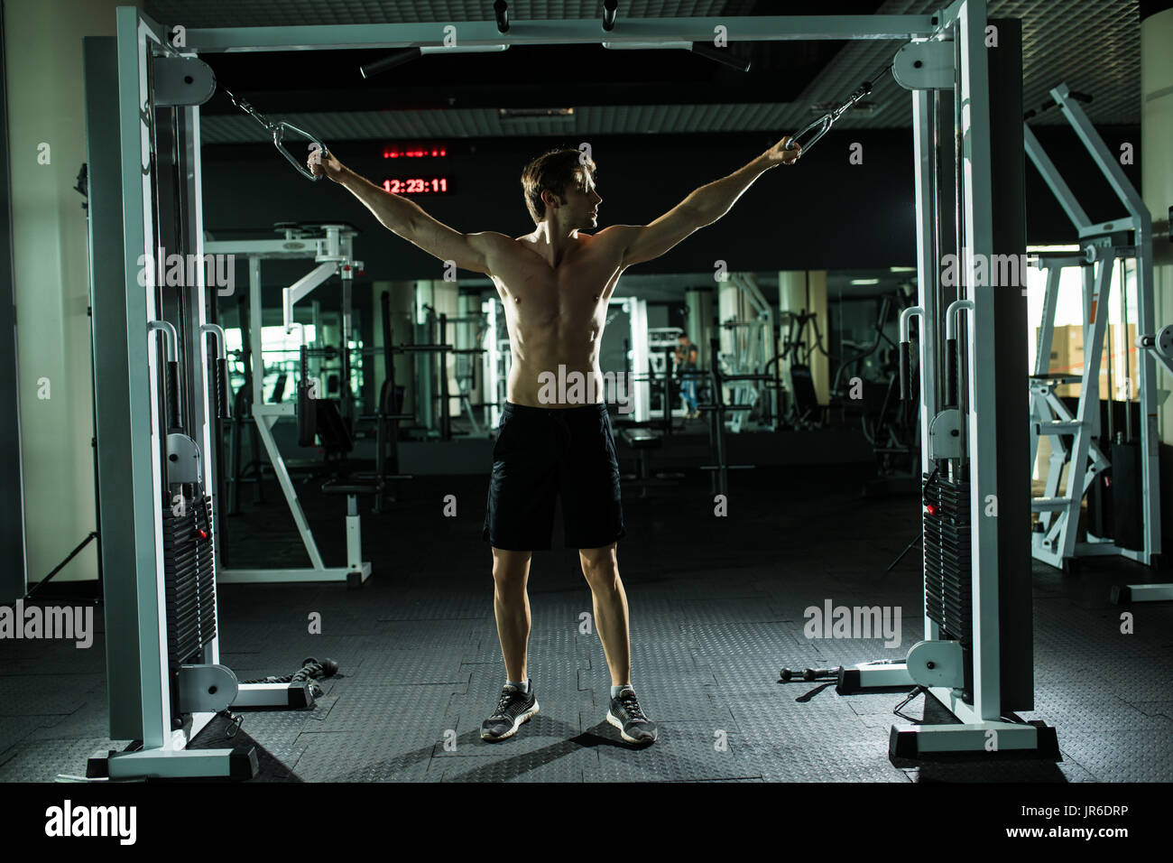 Strong handsome man exercising hi-res stock photography and images - Alamy