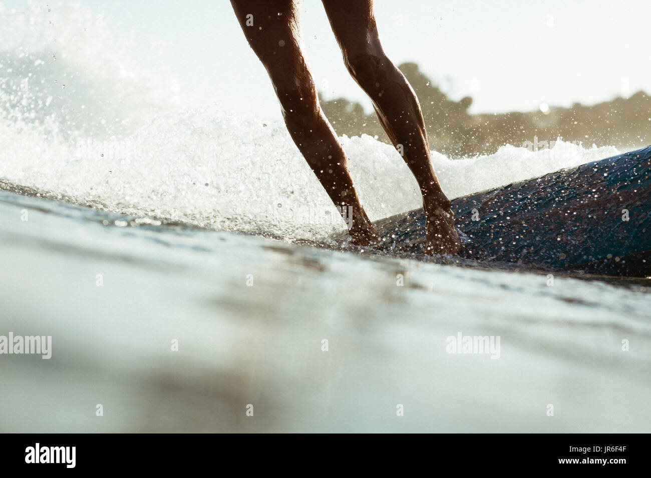 Woman surfing, Malibu, California, America, USA Stock Photo
