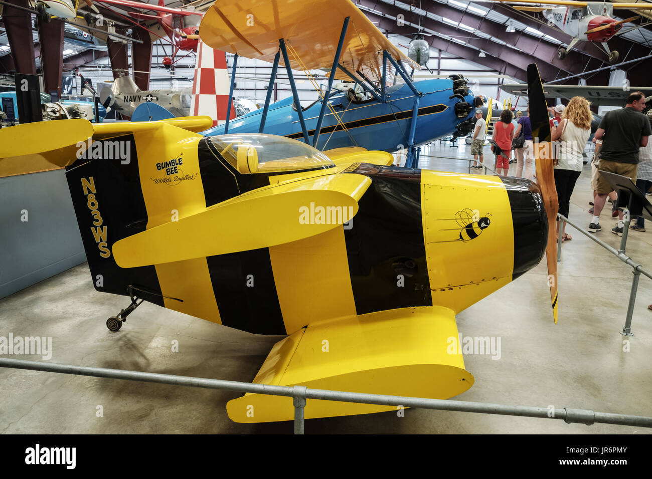 Bumble Bee, Piper Cub, The Pima Air & Space Museum - largest non-government funded aviation and space museums in the world! , Tucson, Arizona, USA Stock Photo
