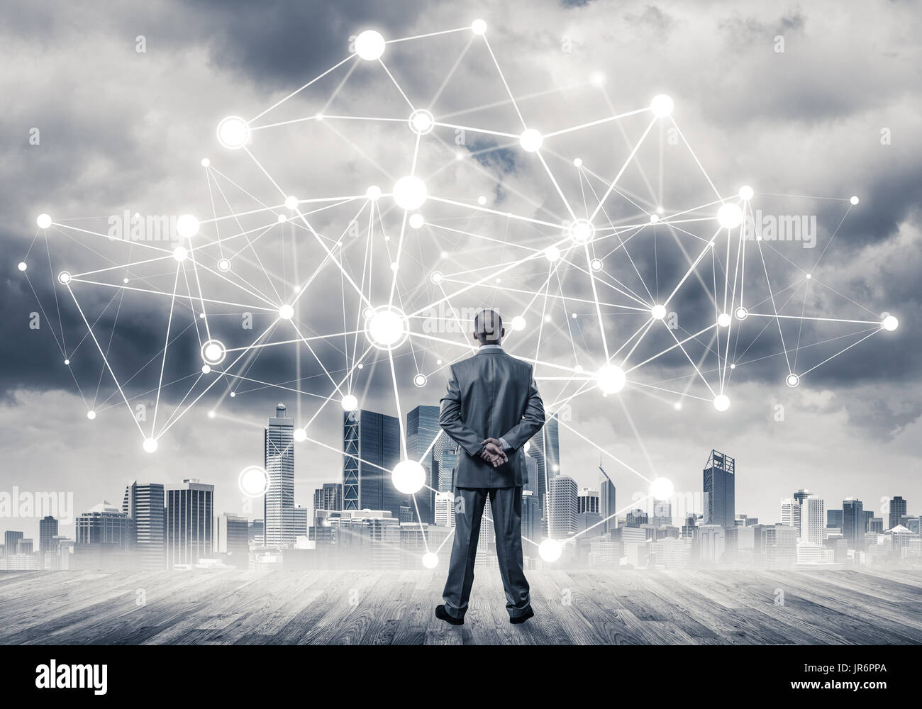 International business networking and social connection against Stock ...