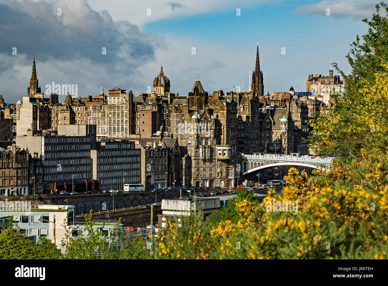 Skyline (and North Bridge), Edinburgh, Scotland, United Kingdom Stock Photo