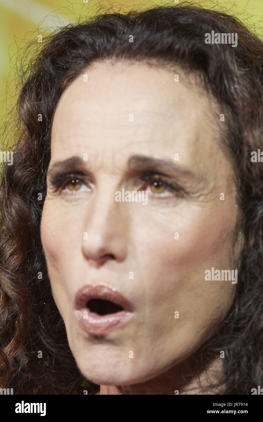 Madrid, Madrid, Spain. 3rd Aug, 2017. Andie MacDowell attends the Remus