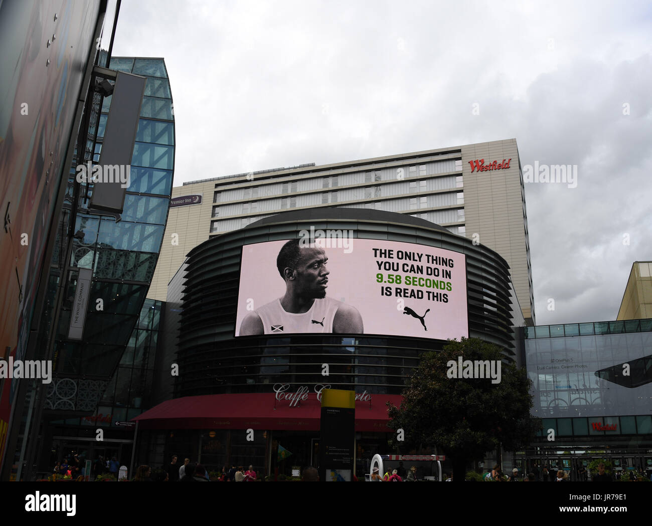 Puma advertisement featuring Usain Bolt (JAM) with the slogan 
