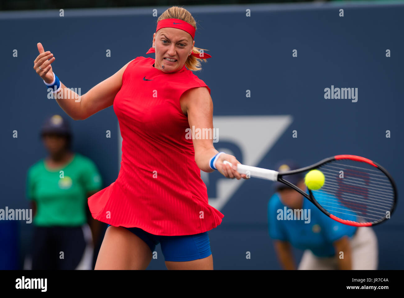 Stanford, United States. 3 August, 2017. Petra Kvitova of the Czech  Republic at the 2017 Bank of the West Classic WTA International tennis  tournament © Jimmie48 Photography/Alamy Live News Stock Photo - Alamy