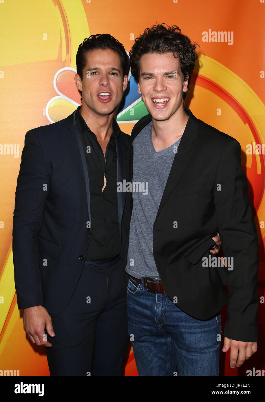 BEVERLY HILLS, CA - AUGUST 03: Miles Gaston Villanueva, Gus Halper, At