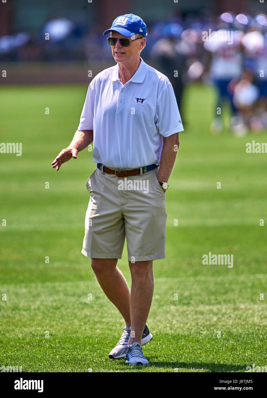 New Jersey, USA. 4th Aug, 2017. New York Giants' owner John Mara during  practice at the