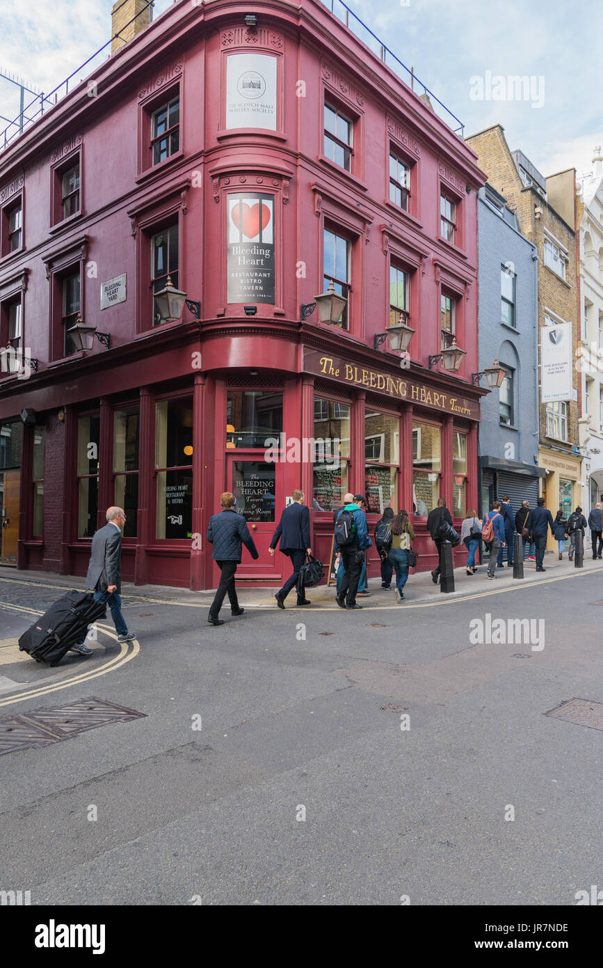 The Bleeding Heart Tavern, Greville Street, Farringdon, London Stock