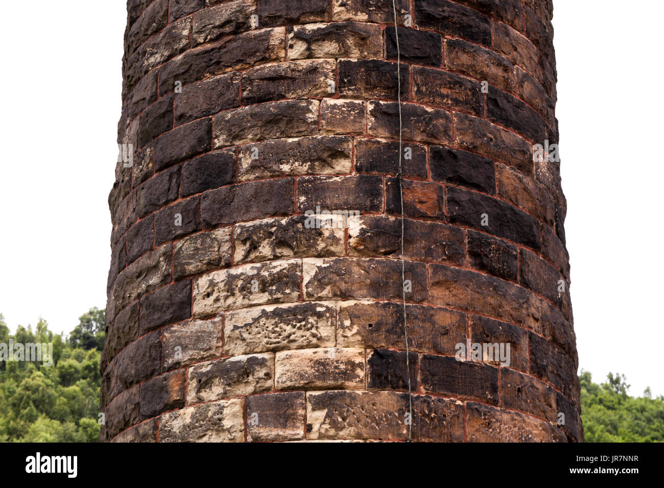 Close up of an old mill chimney in Hebden Bridge, West Yorkshire, UK Stock Photo
