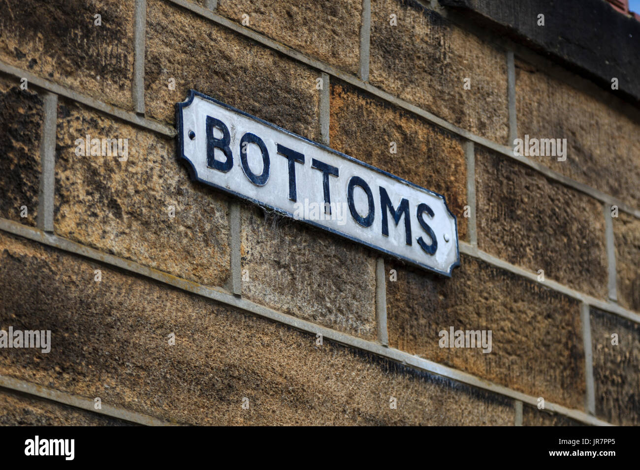 Bottoms, a terrace of houses in Cragg Vale, Calderdale, West Yorkshire, UK Stock Photo