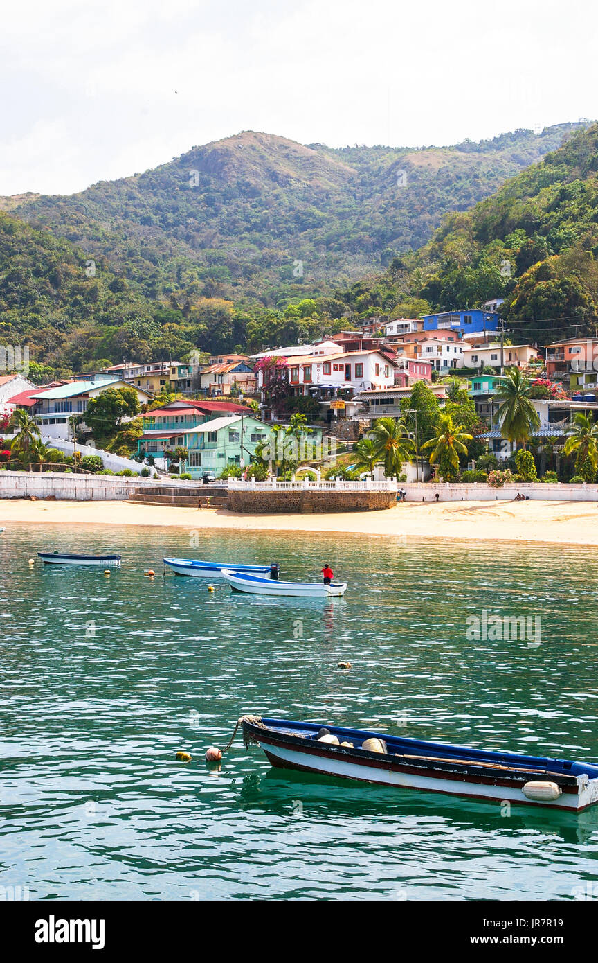 Taboga Island also known as Island of Flowers is a tourist destination in the Gulf of Panama Stock Photo