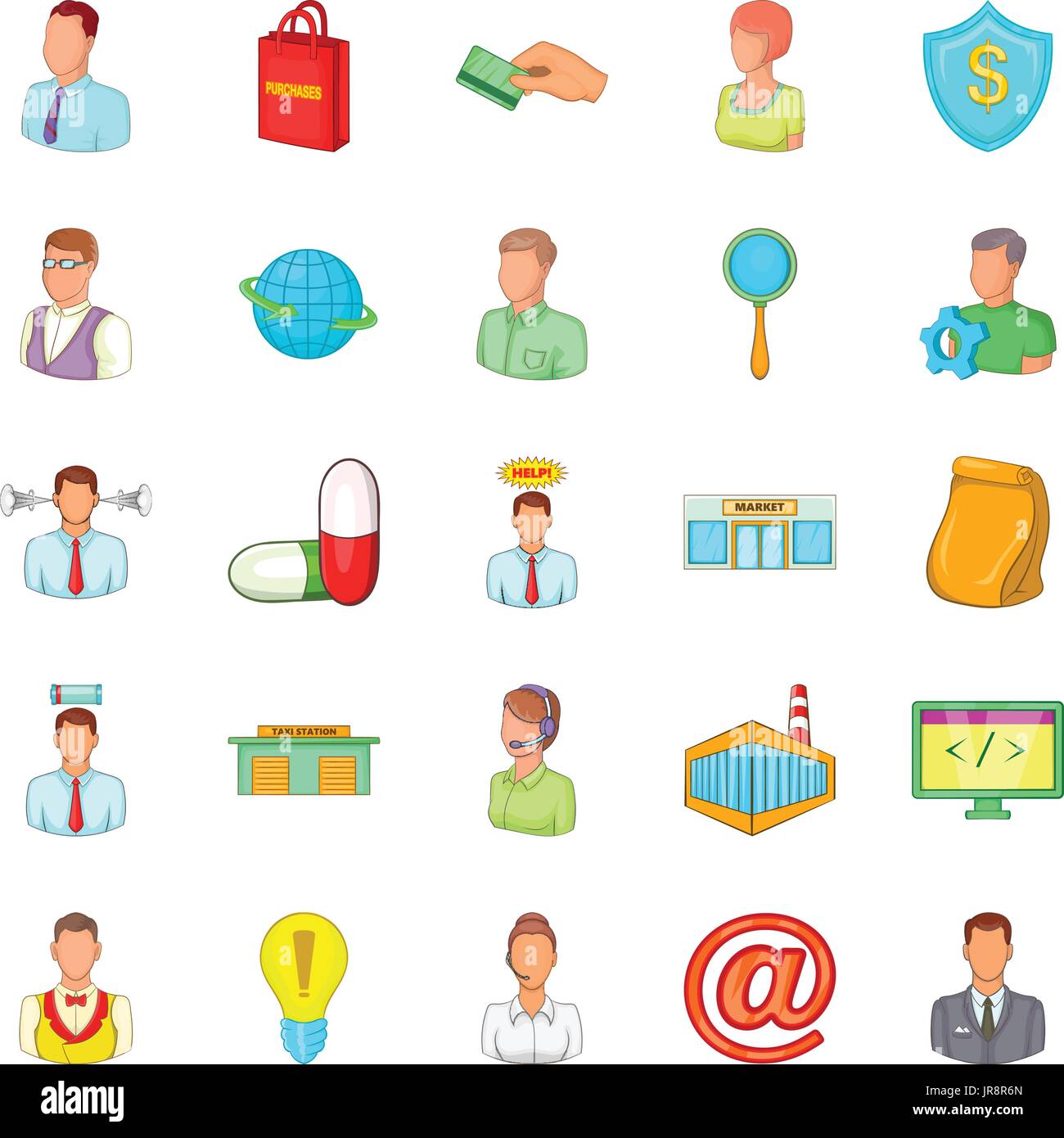 Teaching icons set, cartoon style Stock Vector Image & Art - Alamy