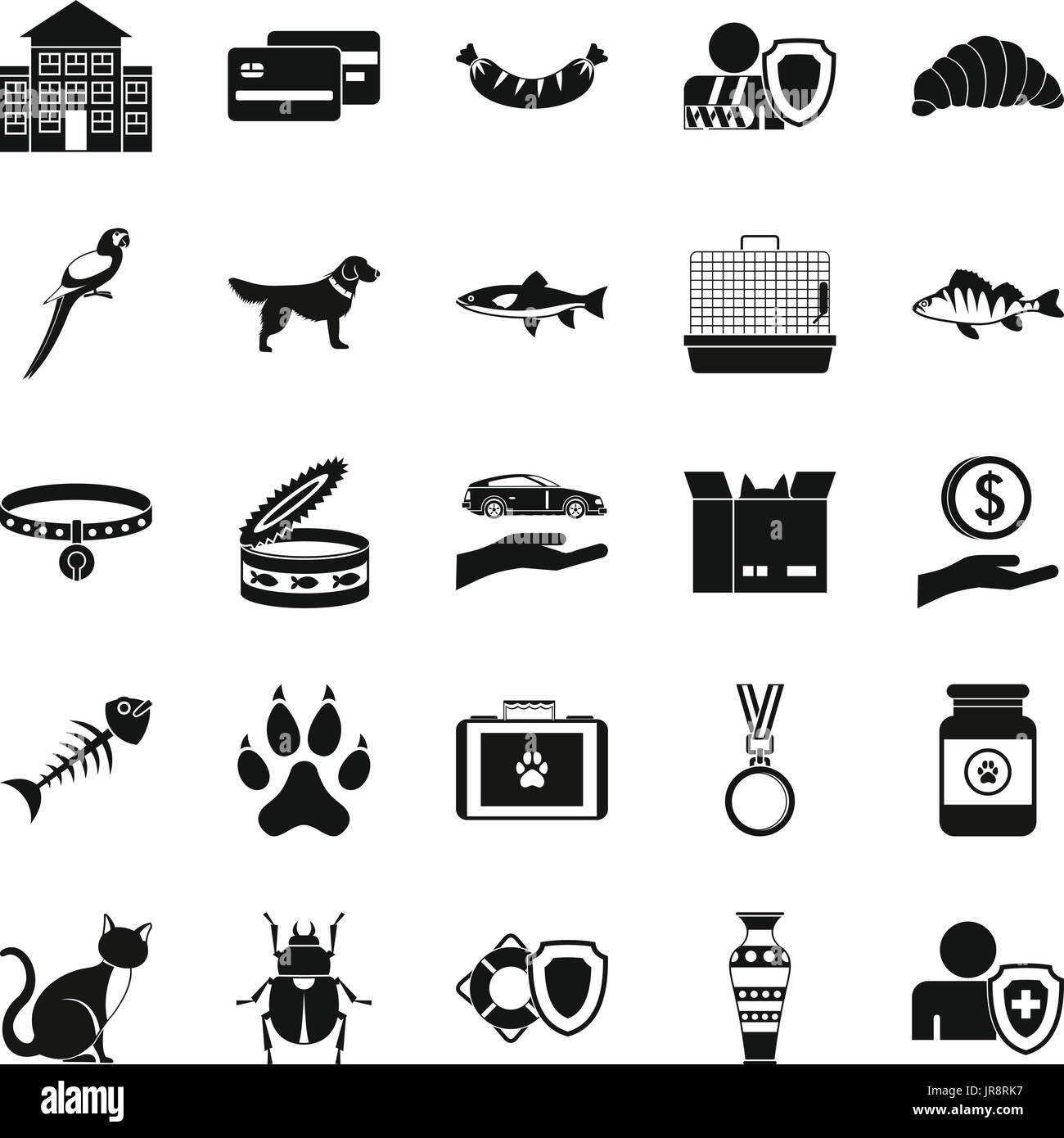 Kitten icons set, simple style Stock Vector Image & Art - Alamy