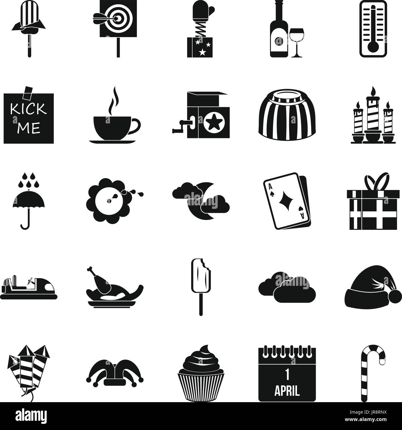 Childrens parties icons set, simple style Stock Vector Image & Art - Alamy