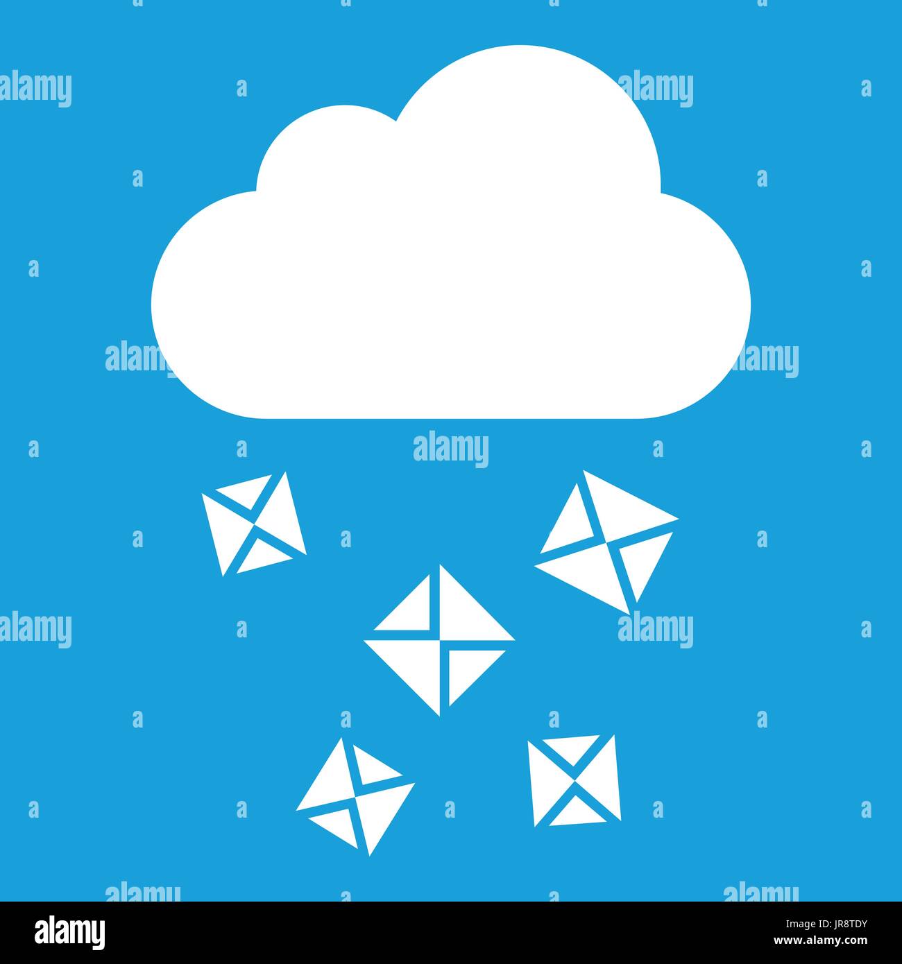 Cloud and hail icon white Stock Vector Image & Art - Alamy