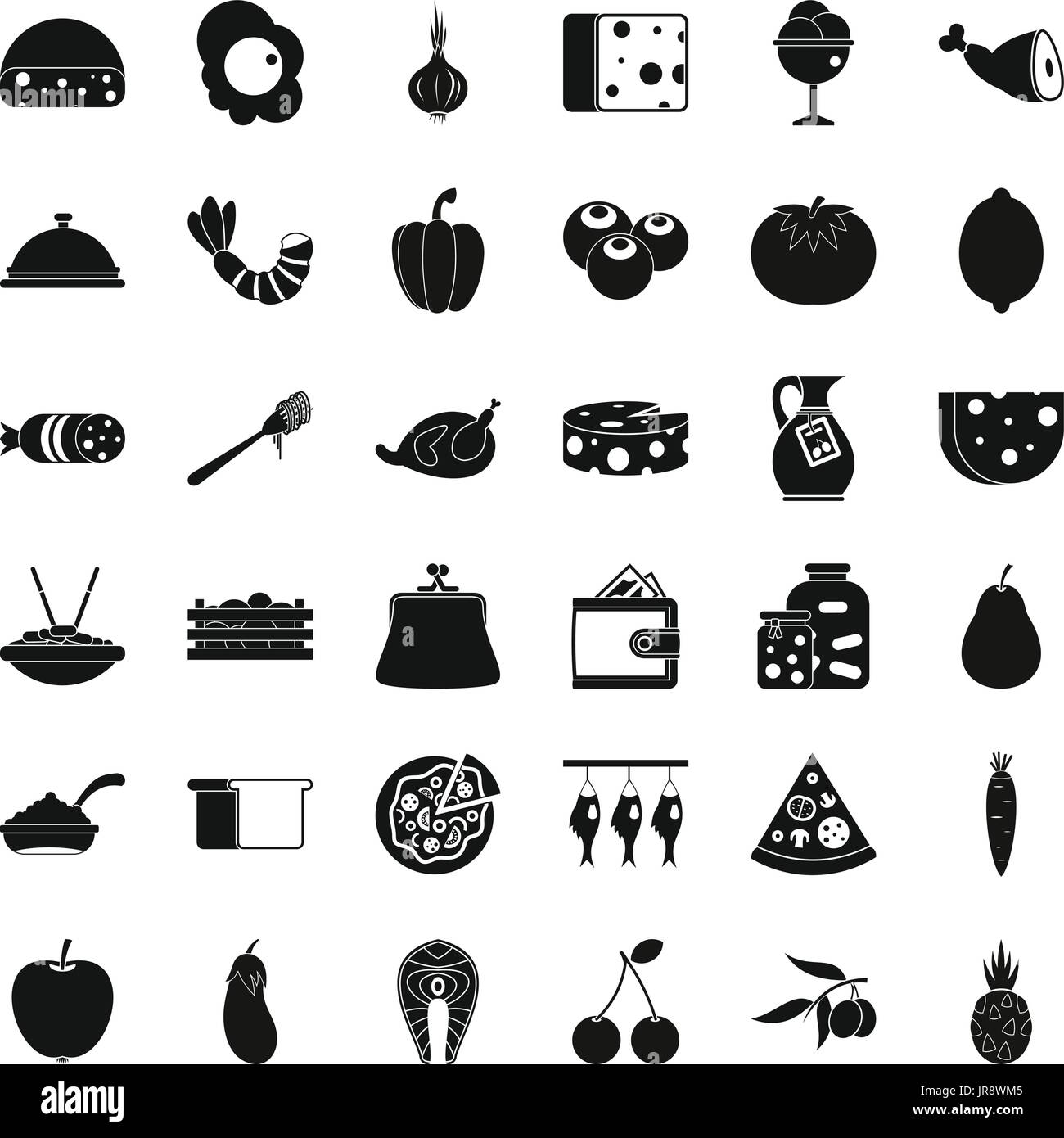 Cooking dessert icons set, simple style Stock Vector Image & Art - Alamy