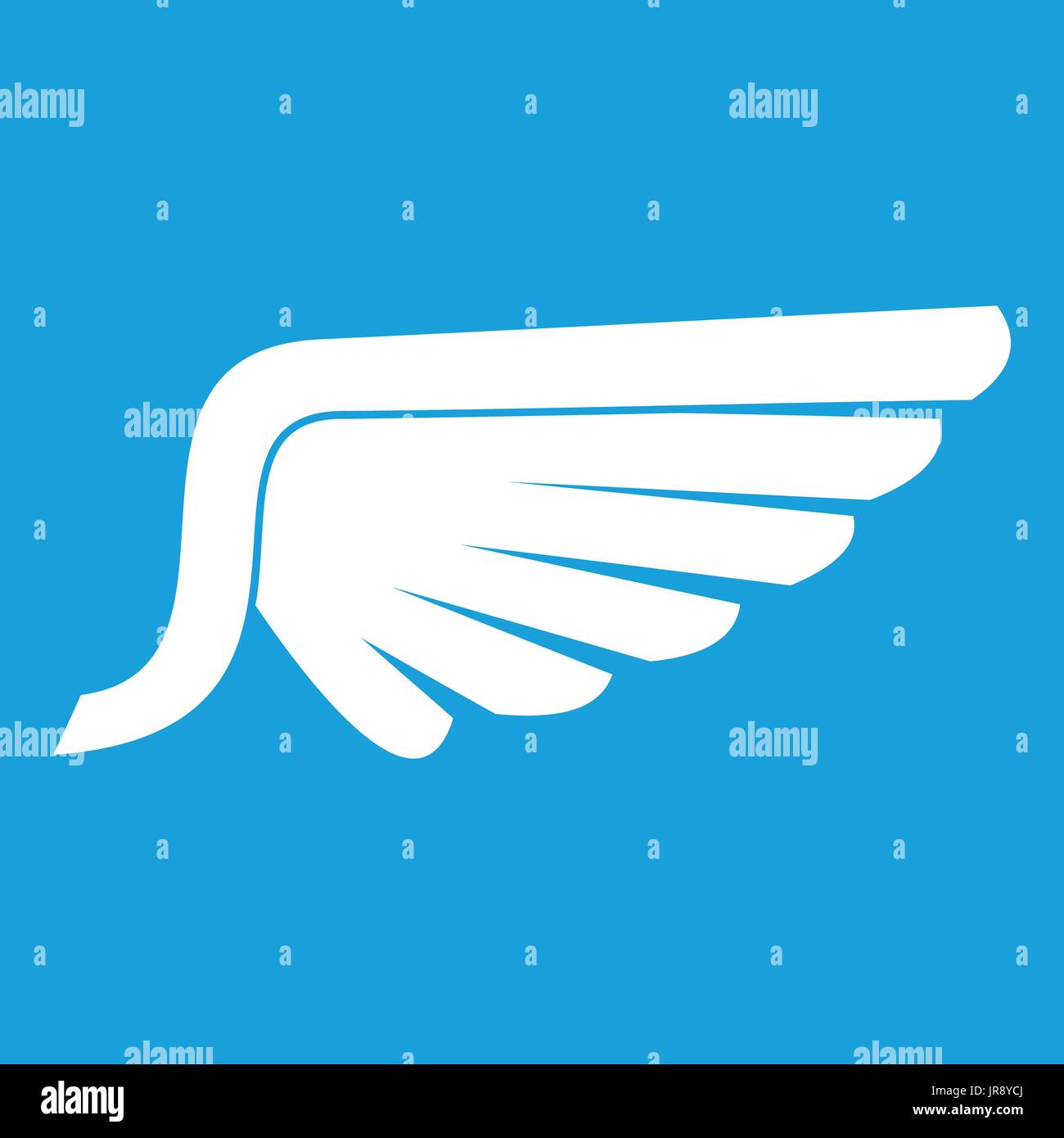 Wing icon white Stock Vector