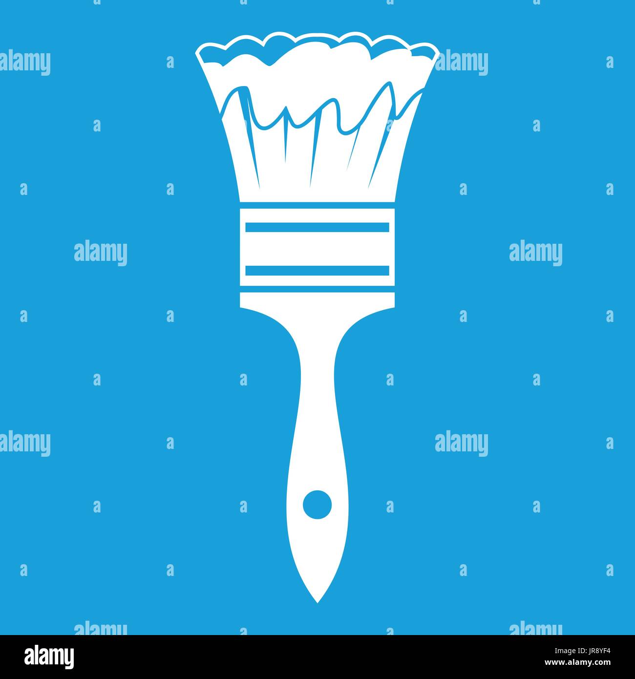 Paint brush icon white Stock Vector Image & Art Alamy
